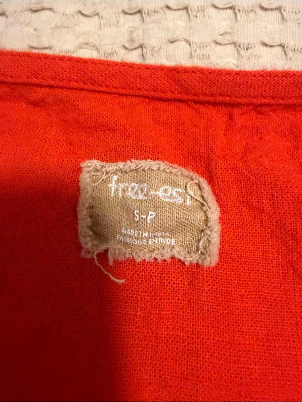 Free-est Free People S Orange Asymmetrical High Low Oversized Tunic Top